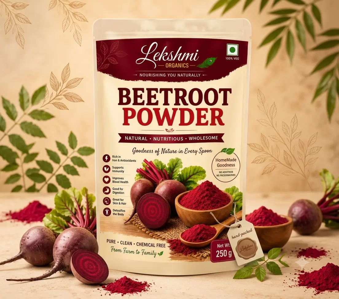 Beetroot powder for natural nutrition and healthy lifestyle