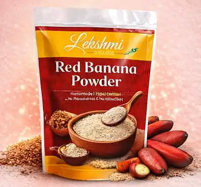 Lekshmi Organics Red Banana Powder pack
