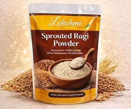 Lekshmi Organics Sprouted Ragi Flour pack